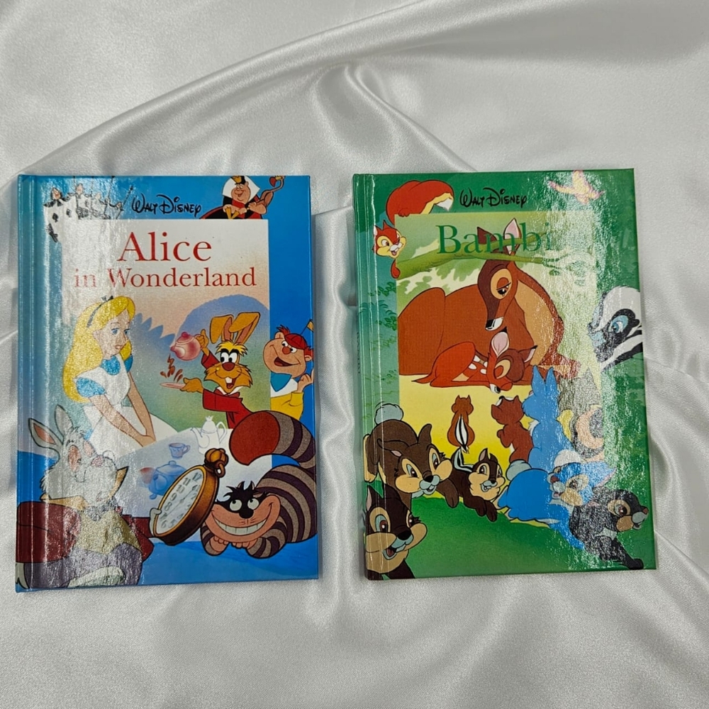 Disney Alice in Wonderland and Bambi Books